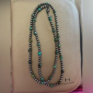 Navajo pearls and turquoise necklace